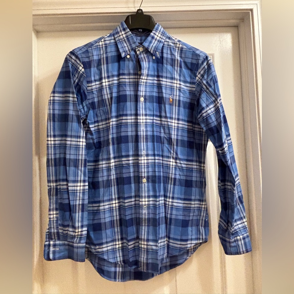 Ralph Lauren Blue Plaid Button Down S